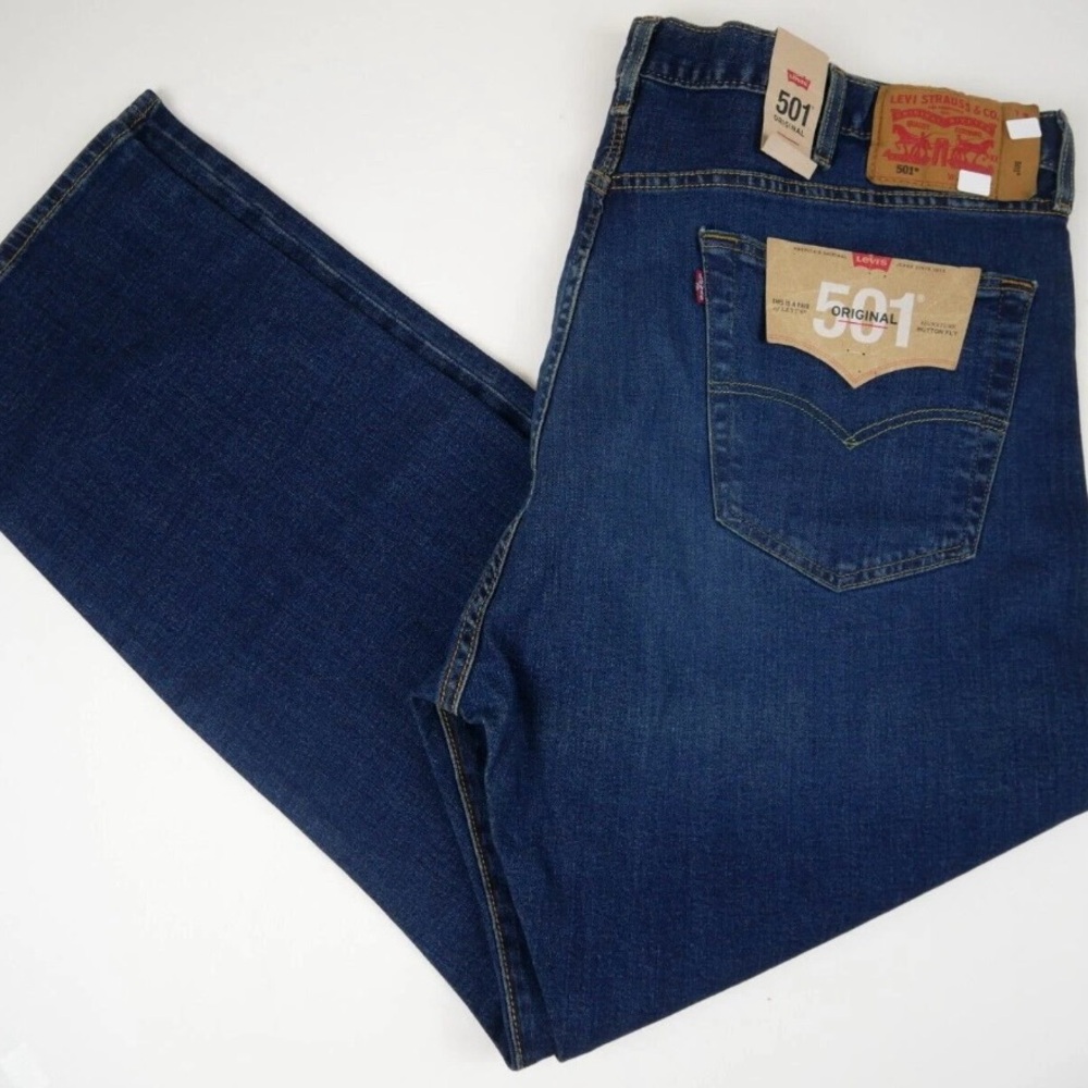Levi's 501 Stretch Denim Jeans in Blue 40 X 30 501 Original